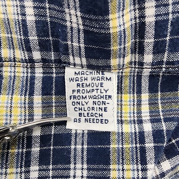 Ralph Lauren Shirt Mens Large Blue Green Plaid Blaire Short Sleeve Button Down - Picture 11 of 13